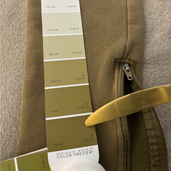 MILANO DI ROUGE Robbie Lux Stretch Sweatpant Zipper up Ankle Size Small - Picture 5 of 12